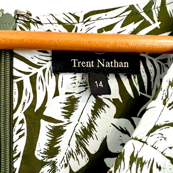 TRENT NATHAN Midi dress cotton Green size 14 as new - Picture 2 of 7